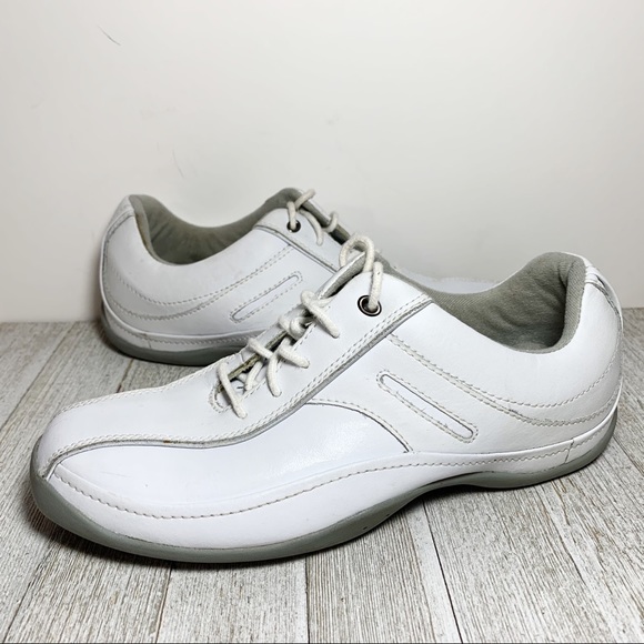 clarks white trainers